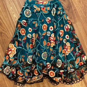 Eva Franco floral embroidered skirt